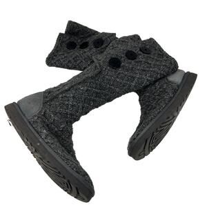 Ugg Australia Knit Sweater Boot Gray Casual Tall - 10